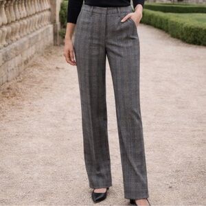 Peruvian Connection Wool Blend Plaid Pants